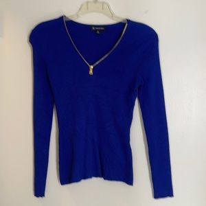 Royal Blue Zip Sweater